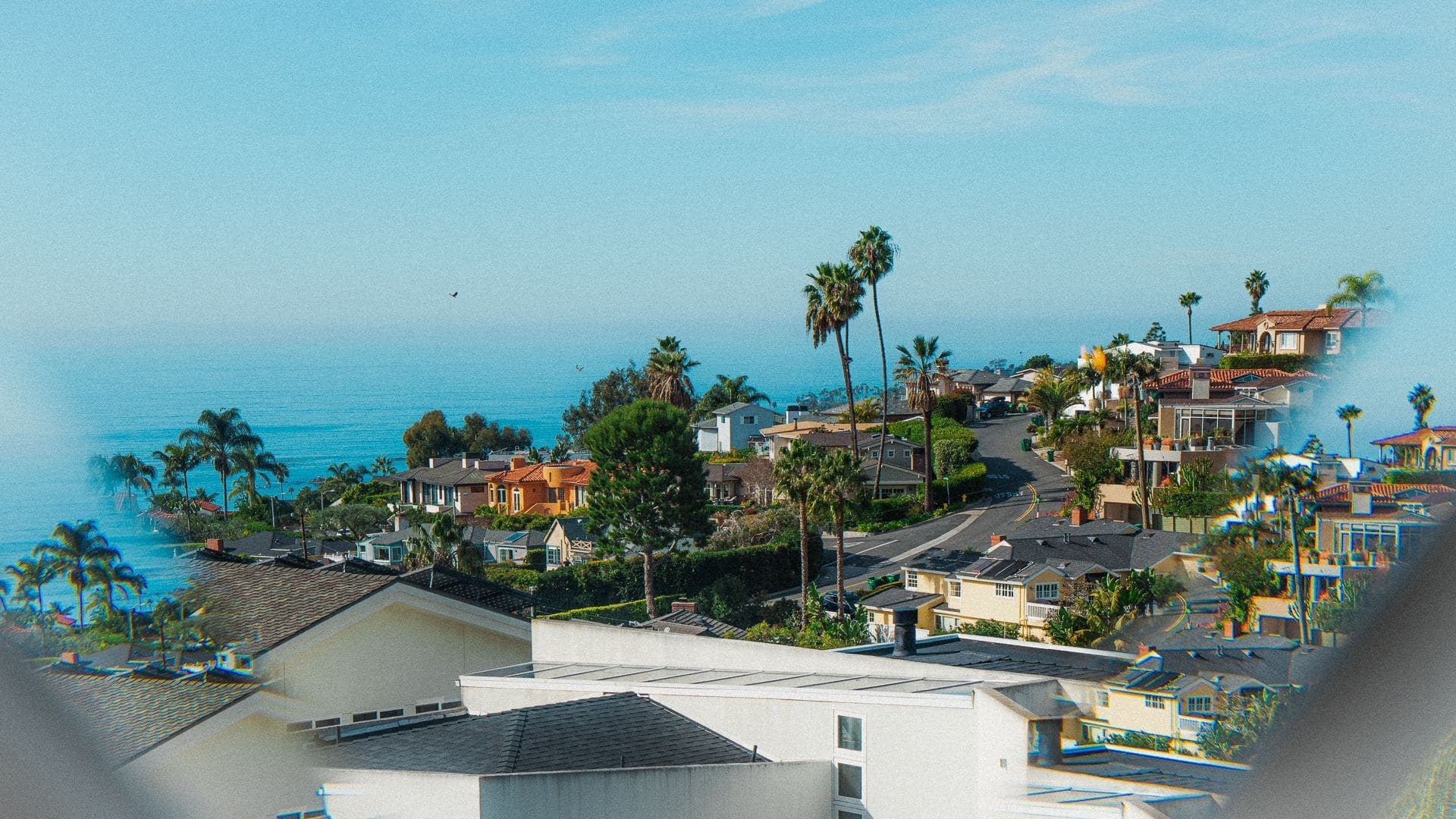 Hillside homes above the ocean